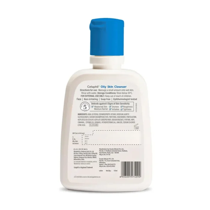 Cetaphil Oily Skin Cleanser Back